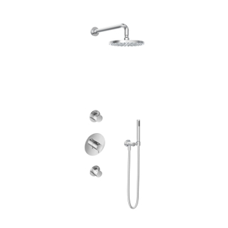 Hotbath Get together IBS2R Regendoucheset inbouw - 35cm wandarm - 20cm ronde hoofddouche - staafhanddouche - chroom