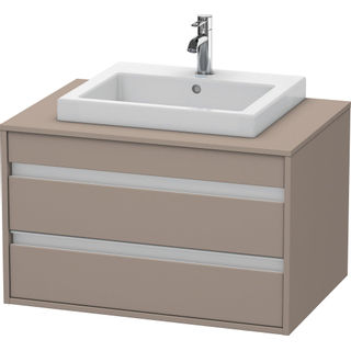 Duravit Ketho Wastafelonderkast 80x55.1x49.6cm Standaard greep met softclose spaanplaat Basalt Mat