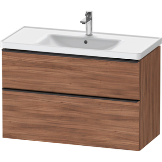 Duravit D-Neo wastafelonderkast 98.4x62.5x45.2cm 2 lades Noten Mat