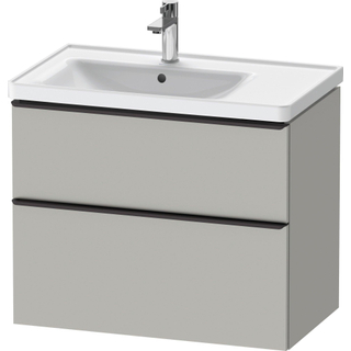 Duravit D-Neo wastafelonderkast 78.4x62.5x45.2cm 2 lades Betongrijs Mat