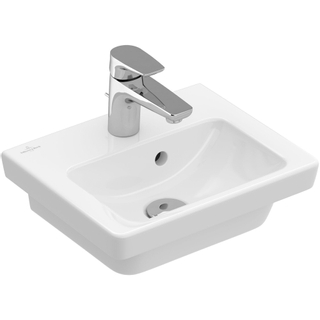 Villeroy en Boch Subway 2.0 fontein 37x30,5cm 1 kraangat met overloop wit