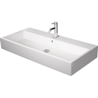 Duravit Vero Air wastafel geslepen 1 kraangat met overloop 100x47cm met WonderGliss wit