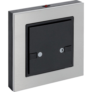 Geberit HyTronic bedieningplaat met frontbediening voor toilet/urinoir 8.8x8.8cm zwart / aluminium