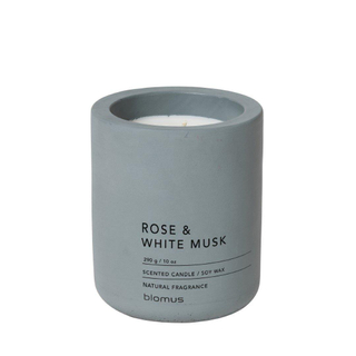 Blomus Fraga Geurkaars Rose en Wit Musk H 11 cm Diameter 9 cm Flint Stone