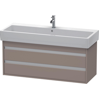 Duravit Ketho Wastafelonderkast 115x44x48cm Standaard greep met softclose spaanplaat Basalt Mat