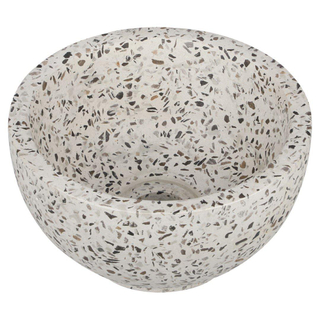 Differnz River waskom 23x12cm terrazzo zwart/wit