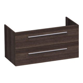 Saniclass Exclusive Line onderkast 99x45.5x50cm hangend met 2 softclose lades MFC Legno Antracite