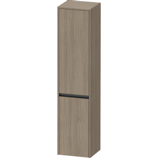 Duravit Ketho.2 Hoge kast 40x36x176cm 2 Rechtsdraaiende deuren Spaanplaat Eiken (terra) Mat