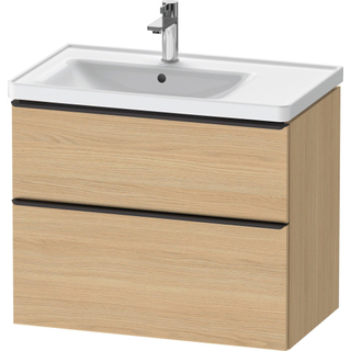 Duravit D-Neo wastafelonderkast 78.4x62.5x45.2cm 2 lades Natuur eiken Mat