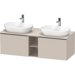 Duravit D-Neo wastafelonderkast 140x45.9x55cm 2 lades Taupe Mat