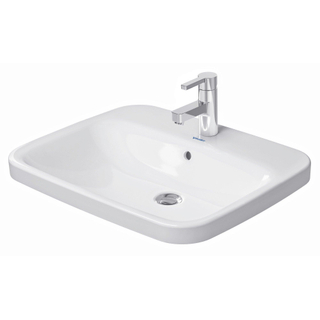 Duravit DuraStyle inbouwwastafel met overloop met kraangat 61.5x49.5cm wit