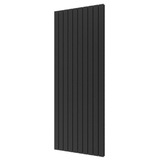 Plieger Cavallino Retto designradiator verticaal dubbel middenaansluiting 2000x754mm 2146W zwart grafiet (black graphite)