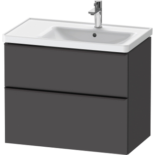 Duravit D-Neo wastafelonderkast 78.4x62.5x45.2cm 2 lades Grafiet Mat