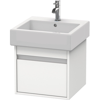 Duravit Ketho Wastafelonderkast 45x44x41cm 1 lade Standaard greep met softclose spaanplaat wit Mat