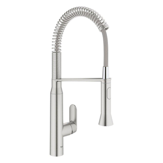 GROHE K7 Keukenkraan - 2 straalsoorten - met profesionele handdouche - supersteel geborsteld