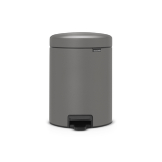 Brabantia pedaalemmer 5 liter newIcon met kunststof binnenemmer Mineral Concrete Grey