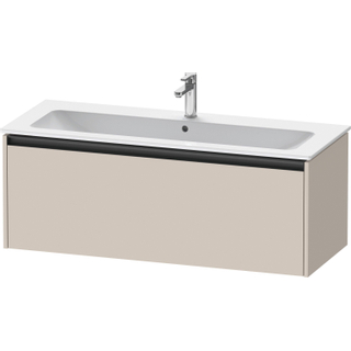 Duravit Ketho 2 wastafelonderbouwkast met 1 lade voor enkele wastafel 121x48x44cm met greep antraciet taupe mat