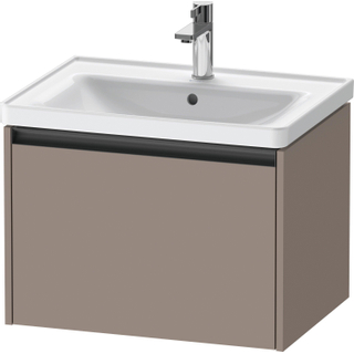 Duravit Ketho 2 wastafelonderbouwkast met 1 lade 63.4x45.5x44cm met greep antraciet basalt mat