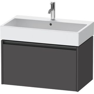 Duravit Ketho 2 wastafelonderbouwkast met 1 lade 78.4x46x44cm met greep antraciet grafiet mat