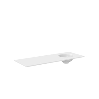 Crosswater Infinity Wastafel inbouw - 120cm - wasbak rechts - polar white