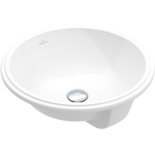 Villeroy & Boch Architectura onderbouwwastafel 45x45x17.5cm Rond met overloopgat Wit Alpin glans Ceramic