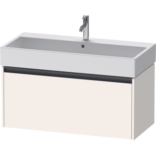 Duravit Ketho 2 wastafelonderbouwkast met 1 lade 98.4x46x44cm met greep antraciet wit supermat