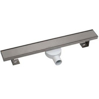 Plieger Flow RVS afvoergoot met 1 RVS plaat 78.5x 8.6x3 zij uitloop 50mm