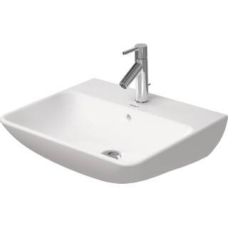 Duravit ME by Starck wastafel 55x44cm met 1 kraangat met overloop met wondergliss wit