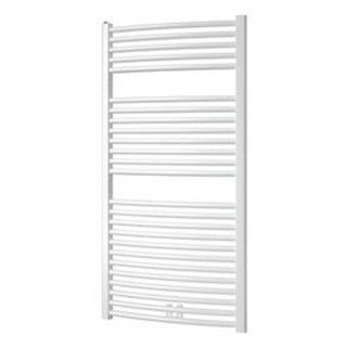 Plieger Palmyra designradiator horizontaal gebogen middenaansluiting 1175x600mm 689W donkergrijs structuur