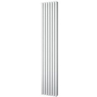 Plieger Siena designradiator verticaal dubbel 1800x318mm 1096W wit structuur