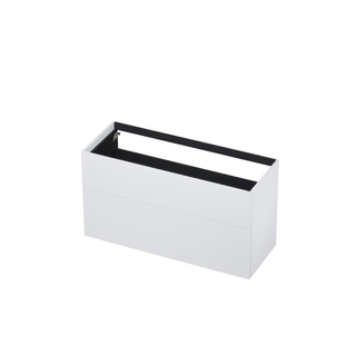 INK P2O Wastafelonderkast - 120x45x65cm - 2 lades - push 2 open - rechte opdekfronten MDF lak wit mat