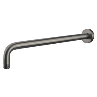 Wiesbaden gebogen douche-arm rond muur. 45cm gunmetal TWEEDEKANS