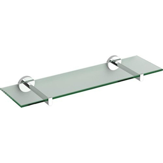 Clou Flat planchet chroom en helder glas B45xH4.8xD14.2cm OUTLET