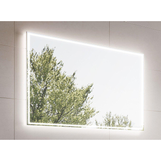 HR badmeubelen Jade Spiegel - 100x4x70cm - 100x70cm - LED-verlichting - rondom - touchsensor - 3 standen - zilver