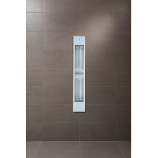 Sunshower Pure White XL infrarood inbouwapparaat 19.9x123.8x10cm full body 1500watt wit/aluminium