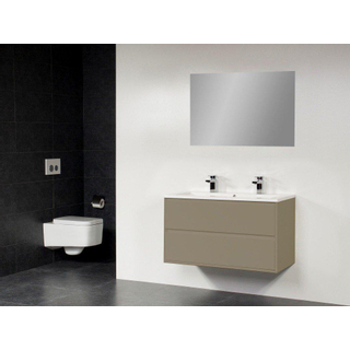 Saniclass New Future Bologna badmeubel 120cm 1 sifonuitsparing met spiegel taupe