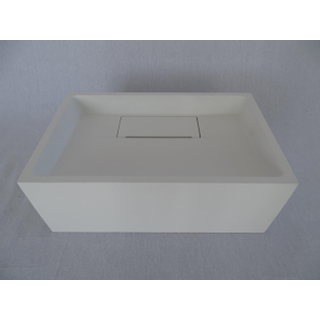 Crosstone by Arcqua Sophie Fontein met inbouw sifon solid surface 35x22x13cm wit mat