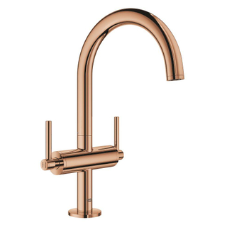 GROHE Atrio Wastafelkraan Opbouw - uitloop 16.6cm - L-size - push open - draaibaar - warm sunset