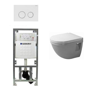 Duravit Philippe Starck 3 compact inbouwreservoir set softclose zitting afdekplaat sigma20 wit