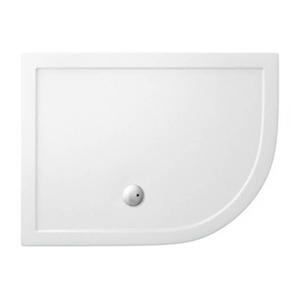 Crosswater Showertray douchebak 120x90x4cm kwartrond offset rechts wit L - OUTLET