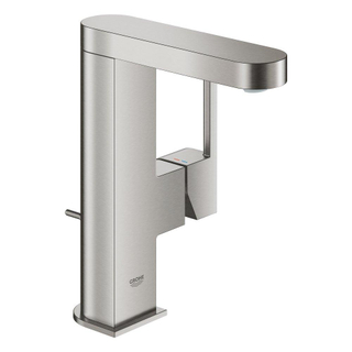 GROHE Plus waterbesparende wastafelkraan m-size met waste supersteel