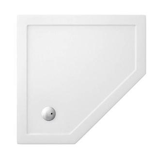 Crosswater Showertray douchebak 90x90x4cm vijfhoek wit - OUTLET