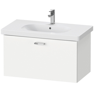 Duravit XBase Wastafelonderkast 80x45.8x44.8cm 1 lade Standaard greep met softclose spaanplaat wit Mat