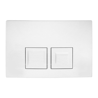 Geberit Delta50 bedieningsplaat, 2-toets spoeling frontbediening voor toilet 24.6x16.4cm wit