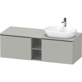 Duravit D-Neo wastafelonderkast 140x45.9x55cm 2 lades Betongrijs Mat