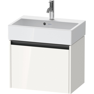 Duravit Ketho 2 wastafelonderbouwkast met 1 lade 58.4x39x44cm met greep antraciet hoogglans wit