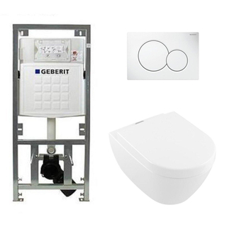 Villeroy & Boch subway 2.0 toiletset diepspoel inclusief ViFresh plus quickrelease en softclose zitting afdekplaat wit