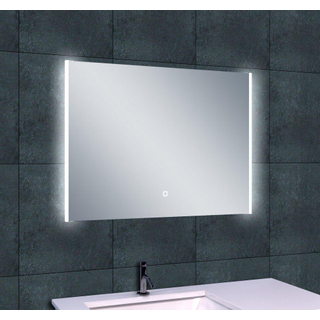 Wiesbaden Duo spiegel 80x60x3.5cm 5mm 12volt LED met lichtschakelaar en spatwaterdicht aluminium