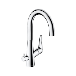 Hansgrohe Talis S keukenkraan 220 met stopkraan v. vaatwasser met hoge draaibare uitloop 110°,150° of 360° chroom