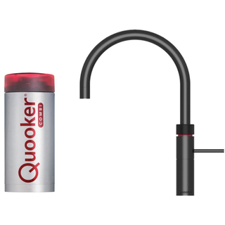 Quooker NL Fusion Round keukenkraan koud, warm en kokend water met COMBI reservoir black